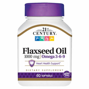 21st Century, Flaxseed Oil, 1000 mg, 60 Softgels