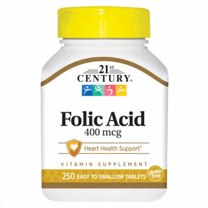 21st Century, Folic Acid, 400 mcg, 250 Tabs