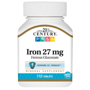 21st Century, Iron, 27 mg 110 Tablets