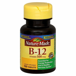 Nature Made, Vitamin B-12, 500mcg, 100 Tabs