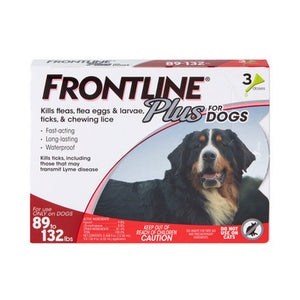 Frontline Plus, Frontline Plus for Dogs, For Dogs 89-132 lbs 3 Count