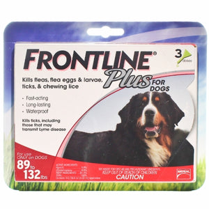 Frontline Plus, Frontline Plus for Dogs, Over 89 to 132 lbs 3 Count