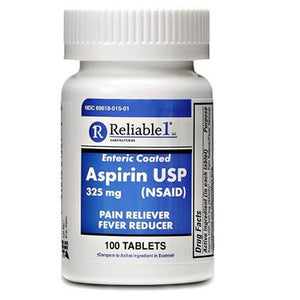 Reliable1, Aspirin Entric Coated, 100 Count