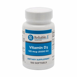 Reliable1, Vitamin D3, 5000 IU, 100 Softgels
