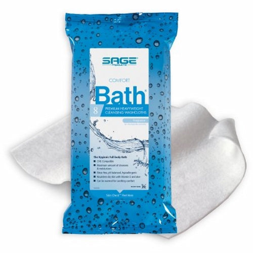 Sage, Rinse-Free Bath Wipe, Count of 8