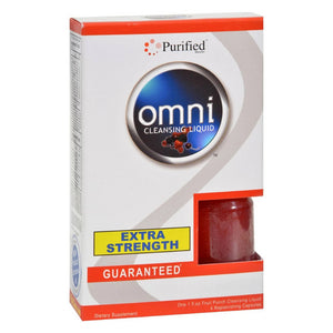 Omni, Cleansing Liquid Extra Strength Fruit Punch, 1 Oz + 4 Cap