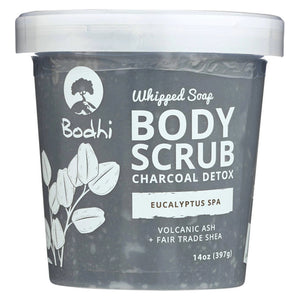 Bodhi, Whipped Soap Body Scrub Charcoal Detox Eucalyptus Spa, 14 OZ