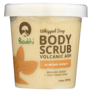Bodhi, Whipped Soap Body Scrub Volcano Ash Almond Honey, 14 OZ