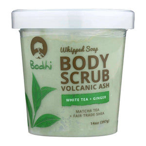 Bodhi, Whipped Soap Body Scrub Volcanic Ash White Tea + Ginger, 14 Oz
