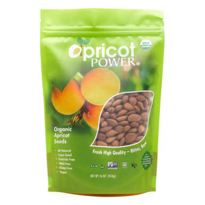 Apricot Power, Organic Bitter Apricot Seeds, 16 Oz
