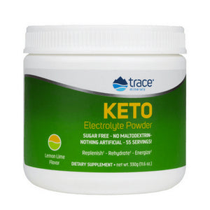 Trace Minerals, KETO Electrolyte Powder  Lemon Lime, 55 Servings