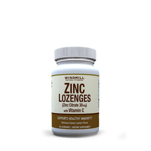 Windmill Health, Zinc Lozenges with Vitamin C Honey Lemon, 60 Lozenges