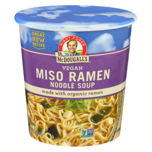 Dr. Mcdougall's, Vegan Miso Ramen Noodle Soup Cup, 1.9 Oz(Case Of 6)