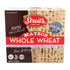 Streits, Matzo Whole Wheat Meal, 11 Oz(Case Of 12)
