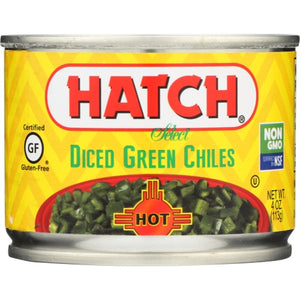 Hatch Chili, Hatch Diced Hot Green Chilies, 4 Oz(Case Of 24)