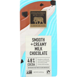 Endangered Species, Milk Chocolate Bar, 3 Oz(Case Of 12)