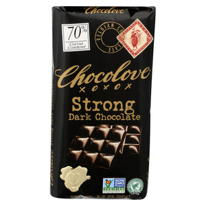 Chocolove, Dark Chocolate Bar Strong, 3.2 Oz(Case Of 12)