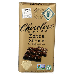 Chocolove, Dark Chocolate Bar Extra Strong, 3.2 Oz(Case Of 12)
