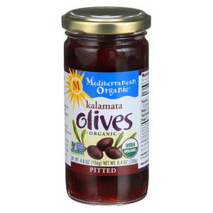 Mediterranean Organics, Organi C Pitted Kalamata Olives, 8.1 Oz(Case Of 6)