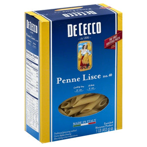 De Cecco, Penne Lisce Pasta, 16 Oz(Case Of 12)