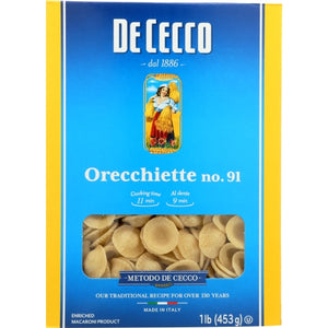 De Cecco, Orecchiette Pasta, 16 Oz(Case Of 12)