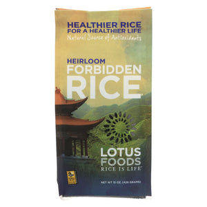 Lotus Foods, Heirloom Forbidden Black Rice, 15 Oz(Case Of 6)