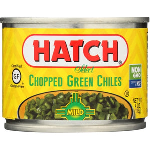 Hatch Chili, Green Chilis Chopped Fire Roasted, 4 Oz(Case Of 24)