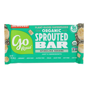 Go Raw, Sprouted Bar  Sweet Spirulina, 1.7 Oz (Case of 25)