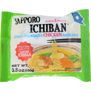 Sapporo, Ichiban Noodle Chicken, 3.5 Oz(Case Of 24)