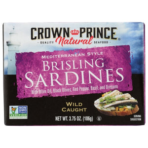 Crown Prince, Sardine Brisling Mdtrn St, Case of 1 X 3.75 Oz
