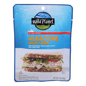 Wild Planet, Albacore Tuna With No Salt Added, 3 Oz(Case Of 24)