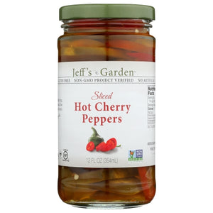 Jeff's GardenPatak, Sliced Hot Cherry Peppers, 12 Oz(Case Of 6)