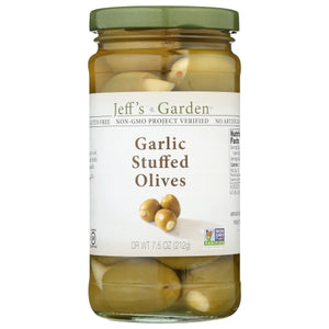 Jeff's GardenPatak, Garlic Stuffed Olives, 7.5 Oz(Case Of 6)