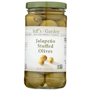 Jeff's GardenPatak, Jalapeno Stuffed Olives, 7.5 Oz(Case Of 6)