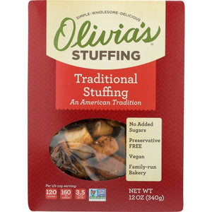 Olivias Croutons, Stuffing Traditional, 12 Oz(Case Of 6)
