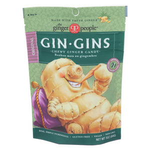 Ginger People, Gin Gins Chewy Ginger Candy Original, 3 Oz
