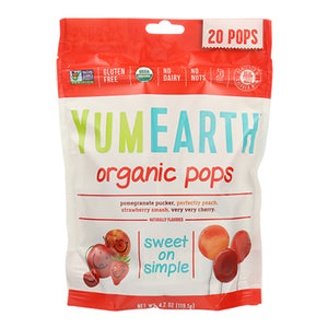 Yum Earth, Organic Pops Assorted, 4.2 Oz