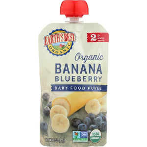 Earth's Best, Organic Banana Blueberry Baby Food Puree, 4 Oz(Case Of 6)