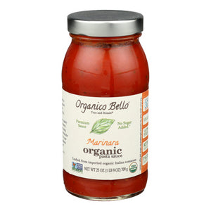 Organico Bello, Organic Marinara Pasta Sauce, 25 Oz(Case Of 6)