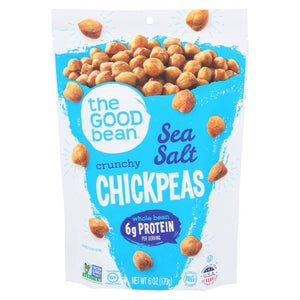 The Good Bean, Chickpea Snacks Gluten Free Sea Salt, 6 Oz(Case Of 6)