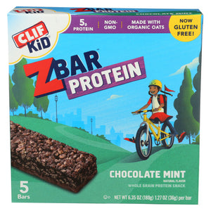 Clif Kid, Clif Kid Organic Zbar Protein Bar Chocolate Mint, 6.35 Oz(Case Of 6)
