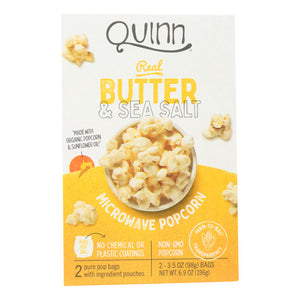 Quinn, Butter & Sea Salt Popcorn, Case of 6 X 6.9 Oz