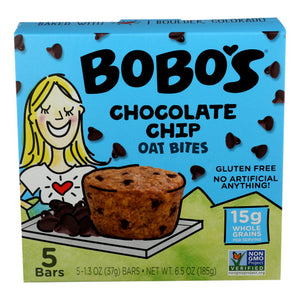 Bobo's Oat Bars, Original Chocolate Chips Bites, 6.5 Oz