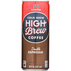 High Brew, Coffee Double Espresso, 8 Oz(Case Of 12)