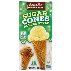 Lets Do Organics, Ice Crm Cone Sugar Gf, 4.6 Oz(Case Of 12)