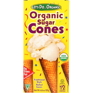Lets Do Organics, Ice Crm Cone Sugar Org, 5 Oz(Case Of 12)