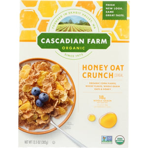 Cascadian Farm, Honey Oat Crunch Cereal, 13.5 Oz(Case Of 10)