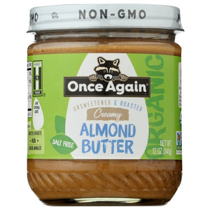 Once Again, Organic Almond Smooth Nut Butter, 12 Oz(Case Of 6)