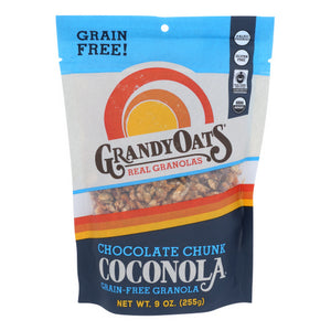 Grandy Oats, Organic Granola  Chocolate Chunk Coconola, 9 Oz(Case Of 6)
