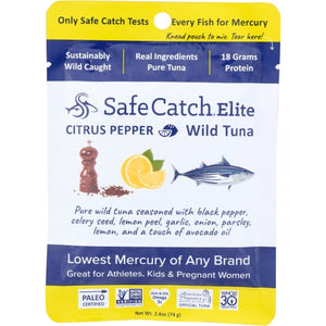 Safecatch, Tuna Wild Elite Ctrs Pepr, 2.6 Oz(Case Of 12)